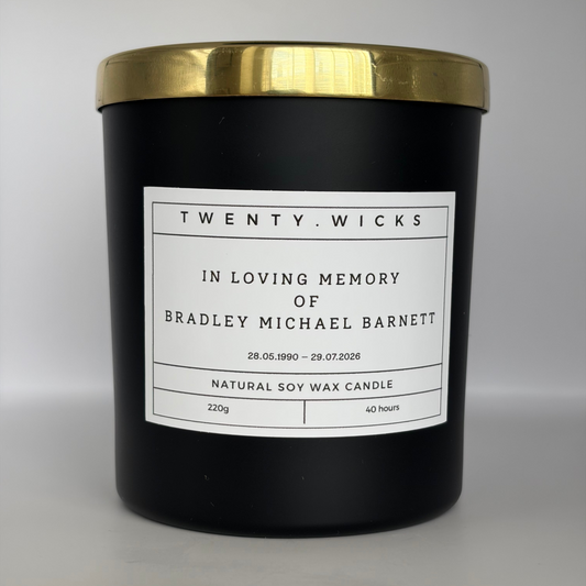 Personalised Remembrance Candle